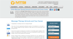 Desktop Screenshot of massagetherapyschoolsinformation.com